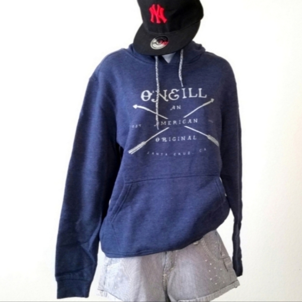 O'Neill Blue Hooded Pullover Sweater Small